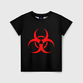 Детская футболка 3D с принтом Plague inc в Екатеринбурге, 100% гипоаллергенный полиэфир | прямой крой, круглый вырез горловины, длина до линии бедер, чуть спущенное плечо, ткань немного тянется | game | ncov2019 | plague inc | warning | вирус | знак | игра | китай | коронавирус | опасность | символ