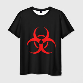 Мужская футболка 3D с принтом Plague inc в Екатеринбурге, 100% полиэфир | прямой крой, круглый вырез горловины, длина до линии бедер | game | ncov2019 | plague inc | warning | вирус | знак | игра | китай | коронавирус | опасность | символ