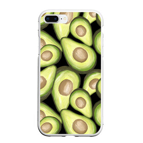 Чехол для iPhone 7Plus/8 Plus матовый с принтом Avocado background в Екатеринбурге, Силикон | Область печати: задняя сторона чехла, без боковых панелей | food | green | vegan | vegetarian | веган | вегетарианец | диета | здоровое питание | здоровый | здоровый образ жизни | зеленый | зож | кружка | майка | натуральный | овощи | платье | плед | подушка | полезный