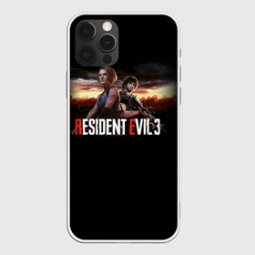 Чехол для iPhone 12 Pro с принтом Resident Evil 3 в Екатеринбурге, силикон | область печати: задняя сторона чехла, без боковых панелей | Тематика изображения на принте: carlos oliveira | jill valentine | nemesis | re 3 | resident evil 3 remake | джил вэлентайн | карлос оливейра | немезида | немезис | обитель зла