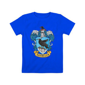 Детская футболка хлопок с принтом Coat of Ravenclaw в Екатеринбурге, 100% хлопок | круглый вырез горловины, полуприлегающий силуэт, длина до линии бедер | vdgerir | гарри поттер | гриффиндор | дамблдор | добби | слизерин | хогвартс