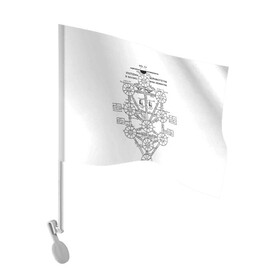 Флаг для автомобиля с принтом eVa-updown в Екатеринбурге, 100% полиэстер | Размер: 30*21 см | evangelion | ангелы | арт | база nerf | евангелион | икари | кабинет | кабинет икари | надпись | свитки | чёрное белое