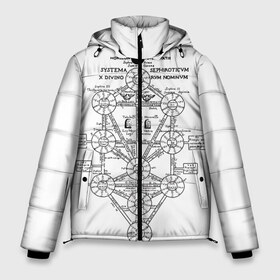 Мужская зимняя куртка 3D с принтом eVa-updown в Екатеринбурге, верх — 100% полиэстер; подкладка — 100% полиэстер; утеплитель — 100% полиэстер | длина ниже бедра, свободный силуэт Оверсайз. Есть воротник-стойка, отстегивающийся капюшон и ветрозащитная планка. 

Боковые карманы с листочкой на кнопках и внутренний карман на молнии. | Тематика изображения на принте: evangelion | ангелы | арт | база nerf | евангелион | икари | кабинет | кабинет икари | надпись | свитки | чёрное белое