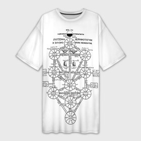 Платье-футболка 3D с принтом черно белые свитки в Екатеринбурге,  |  | evangelion | ангелы | арт | база nerf | евангелион | икари | кабинет | кабинет икари | надпись | свитки | чёрное белое
