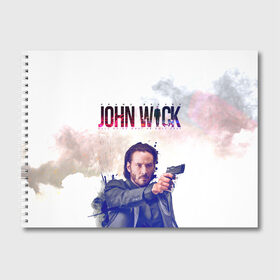 Альбом для рисования с принтом John Wick в Екатеринбурге, 100% бумага
 | матовая бумага, плотность 200 мг. | Тематика изображения на принте: john wick | keanu reeves | боевик | джон уик | киану ривз | кино | пистолет | фильм