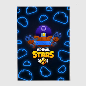 Постер с принтом Brawl Stars Darryl в Екатеринбурге, 100% бумага
 | бумага, плотность 150 мг. Матовая, но за счет высокого коэффициента гладкости имеет небольшой блеск и дает на свету блики, но в отличии от глянцевой бумаги не покрыта лаком | Тематика изображения на принте: bea | bo | brawl stars | crow | darryl | daryl | dynamike | frank | gt max | gt макс | max | mortis | sakura spike | sally leon | sally леон | sandy | shark leon | spike | акула леон | беа | бо | бравл старс | динамайк | дэррил. дэрил | ма