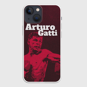 Чехол для iPhone 13 mini с принтом Arturo Gatti в Екатеринбурге,  |  | Тематика изображения на принте: arturo gatti | arturo thunder gatti | gatti | thunder | артуро гатти | гатти