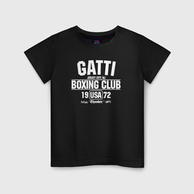 Детская футболка хлопок с принтом Gatti Boxing Club в Екатеринбурге, 100% хлопок | круглый вырез горловины, полуприлегающий силуэт, длина до линии бедер | Тематика изображения на принте: arturo gatti | arturo thunder gatti | gatti | thunder | артуро гатти | гатти