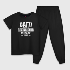 Детская пижама хлопок с принтом Gatti Boxing Club в Екатеринбурге, 100% хлопок |  брюки и футболка прямого кроя, без карманов, на брюках мягкая резинка на поясе и по низу штанин
 | arturo gatti | arturo thunder gatti | gatti | thunder | артуро гатти | гатти