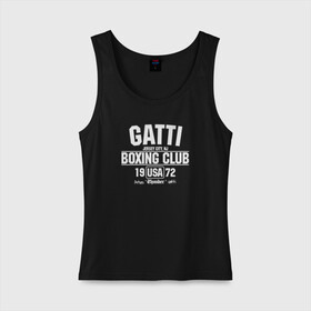 Женская майка хлопок с принтом Gatti Boxing Club в Екатеринбурге, 95% хлопок, 5% эластан |  | Тематика изображения на принте: arturo gatti | arturo thunder gatti | gatti | thunder | артуро гатти | гатти