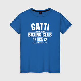 Женская футболка хлопок с принтом Gatti Boxing Club в Екатеринбурге, 100% хлопок | прямой крой, круглый вырез горловины, длина до линии бедер, слегка спущенное плечо | arturo gatti | arturo thunder gatti | gatti | thunder | артуро гатти | гатти