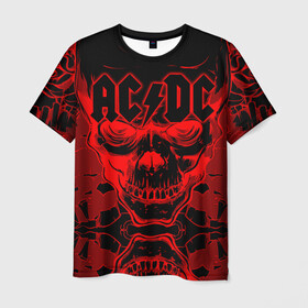 Мужская футболка 3D с принтом AC DC в Екатеринбурге, 100% полиэфир | прямой крой, круглый вырез горловины, длина до линии бедер | ac dc | acdc | back in black | columbia | epic | force | guitar | pop | rock | vevo | ангус | блюз | рок | хард | янг