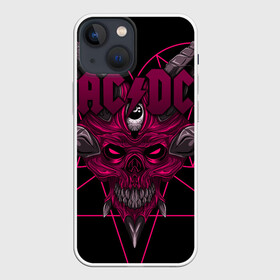 Чехол для iPhone 13 mini с принтом AC DC в Екатеринбурге,  |  | ac dc | acdc | back in black | columbia | epic | force | guitar | pop | rock | vevo | ангус | блюз | рок | хард | янг