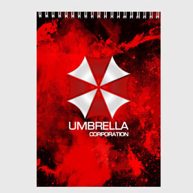 Скетчбук с принтом UMBRELLA CORP в Екатеринбурге, 100% бумага
 | 48 листов, плотность листов — 100 г/м2, плотность картонной обложки — 250 г/м2. Листы скреплены сверху удобной пружинной спиралью | biohazard | biohazard 7 | crocodile | fang | game | hand | monster | new umbrella | resident evil | resident evil 7 | umbrella | umbrella corp | umbrella corporation | zombie | обитель