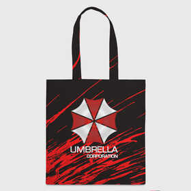 Шоппер 3D с принтом UMBRELLA CORP в Екатеринбурге, 100% полиэстер | Плотность: 200 г/м2; Размер: 34×35 см; Высота лямок: 30 см | biohazard | biohazard 7 | crocodile | fang | game | hand | monster | new umbrella | resident evil | resident evil 7 | umbrella | umbrella corp | umbrella corporation | zombie | обитель