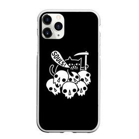 Чехол для iPhone 11 Pro Max матовый с принтом Котик в Екатеринбурге, Силикон |  | animal | cat | evil | halloween | meme | skull | soul | душа | животное | животные | зло | зубы | коса | кот | кот мем | котенок | кошка | лапки | мем | прикол | скелет | хэллоуин | череп