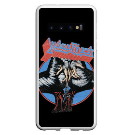 Чехол для Samsung Galaxy S10 с принтом Judas Priest в Екатеринбурге, Силикон | Область печати: задняя сторона чехла, без боковых панелей | album | judas priest | metal | music | rock | джудас прист | метал | рок