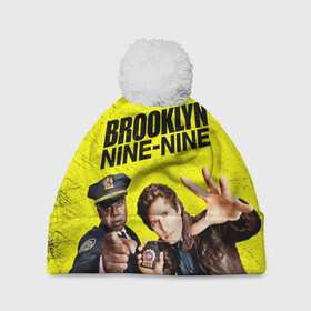 Шапка 3D c помпоном с принтом Brooklyn Nine-Nine в Екатеринбурге, 100% полиэстер | универсальный размер, печать по всей поверхности изделия | 7 сезон | 99 участок | brooklyn nine nine | бруклин | бруклин 9 9 | комедия