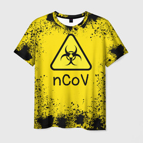 Мужская футболка 3D с принтом nСov в Екатеринбурге, 100% полиэфир | прямой крой, круглый вырез горловины, длина до линии бедер | ncov | биоинк | китай | коронавирус | сталкер | чума | эпидемия