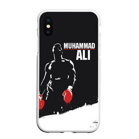 Чехол для iPhone XS Max матовый с принтом Muhammad Ali в Екатеринбурге, Силикон | Область печати: задняя сторона чехла, без боковых панелей | ali | muhammad ali | the greatest | али | бокс | мухамед али | мухаммед али