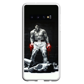 Чехол для Samsung Galaxy S10 с принтом Muhammad Ali в Екатеринбурге, Силикон | Область печати: задняя сторона чехла, без боковых панелей | Тематика изображения на принте: ali | muhammad ali | the greatest | али | бокс | мухамед али | мухаммед али