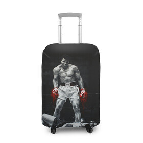 Чехол для чемодана 3D с принтом Muhammad Ali в Екатеринбурге, 86% полиэфир, 14% спандекс | двустороннее нанесение принта, прорези для ручек и колес | ali | muhammad ali | the greatest | али | бокс | мухамед али | мухаммед али