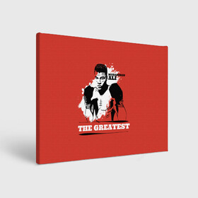 Холст прямоугольный с принтом The Greatest в Екатеринбурге, 100% ПВХ |  | ali | muhammad ali | the greatest | али | бокс | мухамед али | мухаммед али