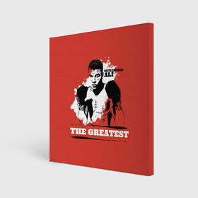 Холст квадратный с принтом The Greatest в Екатеринбурге, 100% ПВХ |  | ali | muhammad ali | the greatest | али | бокс | мухамед али | мухаммед али