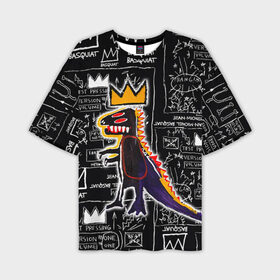 Мужская футболка OVERSIZE 3D с принтом Динозавр в короне от Баския в Екатеринбурге,  |  | art | louis vuitton | lv