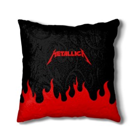 Подушка 3D с принтом METALLICA в Екатеринбурге, наволочка – 100% полиэстер, наполнитель – холлофайбер (легкий наполнитель, не вызывает аллергию). | состоит из подушки и наволочки. Наволочка на молнии, легко снимается для стирки | metallica | джеймс хэтфилд | джейсон ньюстед | дэйв мастейн | кирк хэмметт | клифф бёртон | ларс ульрих | металлика | роберт трухильо