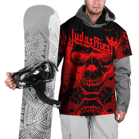 Накидка на куртку 3D с принтом Judas Priest в Екатеринбурге, 100% полиэстер |  | Тематика изображения на принте: breaking the law | judas priest | live | painkiller | гленн типтон | грув | метал | роб хэлфорд | рок | тим оуэнс | хард | хеви