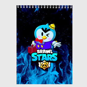 Скетчбук с принтом BRAWL STARS MR P в Екатеринбурге, 100% бумага
 | 48 листов, плотность листов — 100 г/м2, плотность картонной обложки — 250 г/м2. Листы скреплены сверху удобной пружинной спиралью | bibi | brawl stars | crow | el brown | leon | leon shark | max | mr.p | sally leon | shark | stars | werewolf | акула | биби | ворон | леон | оборотень | пингвин