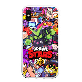 Чехол для iPhone XS Max матовый с принтом BRAWL STARS VIRUS 8-BIT в Екатеринбурге, Силикон | Область печати: задняя сторона чехла, без боковых панелей | 8 bit | 8 бит | bibi | brawl stars | crow | el brown | leon | leon shark | max | mr.p | sally leon | shark | stars | virus | werewolf | акула | биби | вирус | ворон | леон | оборотень | пингвин