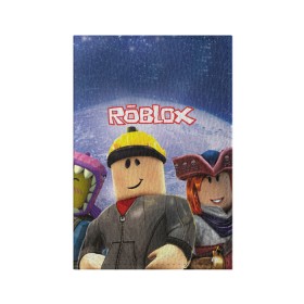 Обложка для паспорта матовая кожа с принтом ROBLOX в Екатеринбурге, натуральная матовая кожа | размер 19,3 х 13,7 см; прозрачные пластиковые крепления | game | gamer | logo | minecraft | roblox | simulator | игра | конструктор | лого | майнкрафт | симулятор | строительство | фигура