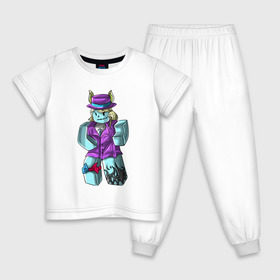 Детская пижама хлопок с принтом ROBLOX в Екатеринбурге, 100% хлопок |  брюки и футболка прямого кроя, без карманов, на брюках мягкая резинка на поясе и по низу штанин
 | game | gamer | logo | minecraft | roblox | simulator | игра | конструктор | лого | майнкрафт | симулятор | строительство | фигура