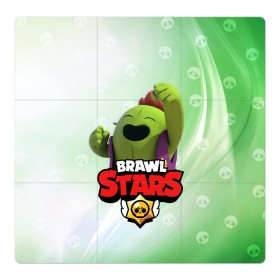 Магнитный плакат 3Х3 с принтом spike brawl stars в Екатеринбурге, Полимерный материал с магнитным слоем | 9 деталей размером 9*9 см | brawl | brawl stars | spike | бравл | бравл старс | спайк