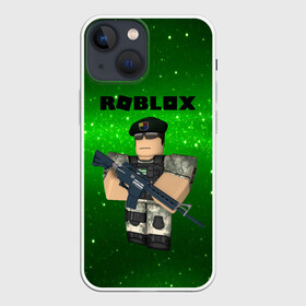 Чехол для iPhone 13 mini с принтом Roblox в Екатеринбурге,  |  | game | roblox | блок | игра | игрушка | лего | майнкрафт | персонажи | персонажи из кубиков | роблокс | робот