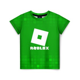 Детская футболка 3D с принтом Roblox. в Екатеринбурге, 100% гипоаллергенный полиэфир | прямой крой, круглый вырез горловины, длина до линии бедер, чуть спущенное плечо, ткань немного тянется | 