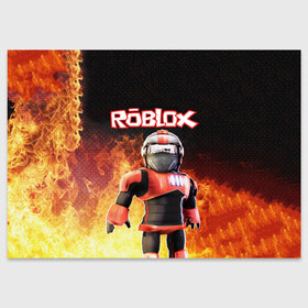 Поздравительная открытка с принтом ROBLOX в Екатеринбурге, 100% бумага | плотность бумаги 280 г/м2, матовая, на обратной стороне линовка и место для марки
 | Тематика изображения на принте: roblox | игра | компьютерная игра | логотип | онлайн | онлайн игра | роблакс | роблокс