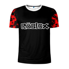 Мужская футболка 3D спортивная с принтом Roblox. в Екатеринбурге, 100% полиэстер с улучшенными характеристиками | приталенный силуэт, круглая горловина, широкие плечи, сужается к линии бедра | game | roblox | блок | игра | игрушка | лего | майнкрафт | персонажи | персонажи из кубиков | роблокс | робот