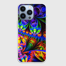 Чехол для iPhone 13 Pro с принтом ABSTRACTION NEW в Екатеринбурге,  |  | Тематика изображения на принте: abstract | abstraction | color | fractal | geometry | paitnt | polygon | polygonal | psy | абстракция | геометрия | краски | неоновые | полигоны | психоделика | фрактал