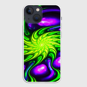 Чехол для iPhone 13 mini с принтом NEONACID в Екатеринбурге,  |  | abstract | abstraction | color | fractal | geometry | paitnt | polygon | polygonal | psy | абстракция | геометрия | краски | неоновые | полигоны | психоделика | фрактал