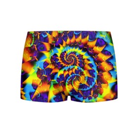 Мужские трусы 3D с принтом TIE-DYE COLOR в Екатеринбурге, 50% хлопок, 50% полиэстер | классическая посадка, на поясе мягкая тканевая резинка | abstract | abstraction | color | fractal | geometry | paitnt | polygon | polygonal | psy | абстракция | геометрия | краски | неоновые | полигоны | психоделика | фрактал