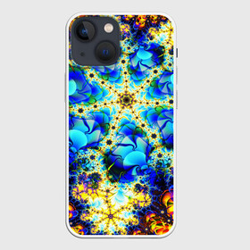 Чехол для iPhone 13 mini с принтом ИЛЛЮЗИЯ ФРАКТАЛОВ в Екатеринбурге,  |  | abstract | abstraction | color | fractal | geometry | paitnt | polygon | polygonal | psy | абстракция | геометрия | краски | неоновые | полигоны | психоделика | фрактал