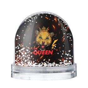 Снежный шар с принтом the Queen в Екатеринбурге, Пластик | Изображение внутри шара печатается на глянцевой фотобумаге с двух сторон | queen | большая кошка | королева | корона | кошка | леопард | львица | молния
