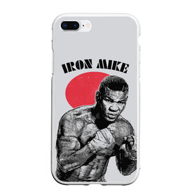 Чехол для iPhone 7Plus/8 Plus матовый с принтом Iron Mike в Екатеринбурге, Силикон | Область печати: задняя сторона чехла, без боковых панелей | Тематика изображения на принте: iron mike | iron mike tyson | mike tyson | бокс | железный майк | майк тайсон | таисон | тайсон