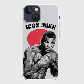 Чехол для iPhone 13 mini с принтом Iron Mike в Екатеринбурге,  |  | iron mike | iron mike tyson | mike tyson | бокс | железный майк | майк тайсон | таисон | тайсон