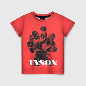 Детская футболка 3D с принтом Tyson в Екатеринбурге, 100% гипоаллергенный полиэфир | прямой крой, круглый вырез горловины, длина до линии бедер, чуть спущенное плечо, ткань немного тянется | iron mike | iron mike tyson | mike tyson | бокс | железный майк | майк тайсон | таисон | тайсон