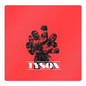 Магнитный плакат 3Х3 с принтом Tyson в Екатеринбурге, Полимерный материал с магнитным слоем | 9 деталей размером 9*9 см | iron mike | iron mike tyson | mike tyson | бокс | железный майк | майк тайсон | таисон | тайсон