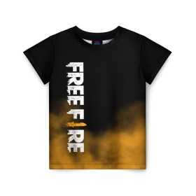 Детская футболка 3D с принтом Free fire в Екатеринбурге, 100% гипоаллергенный полиэфир | прямой крой, круглый вырез горловины, длина до линии бедер, чуть спущенное плечо, ткань немного тянется | free fire | freefire | игра free fire | игра фрифаер | фри файр | фрифаер